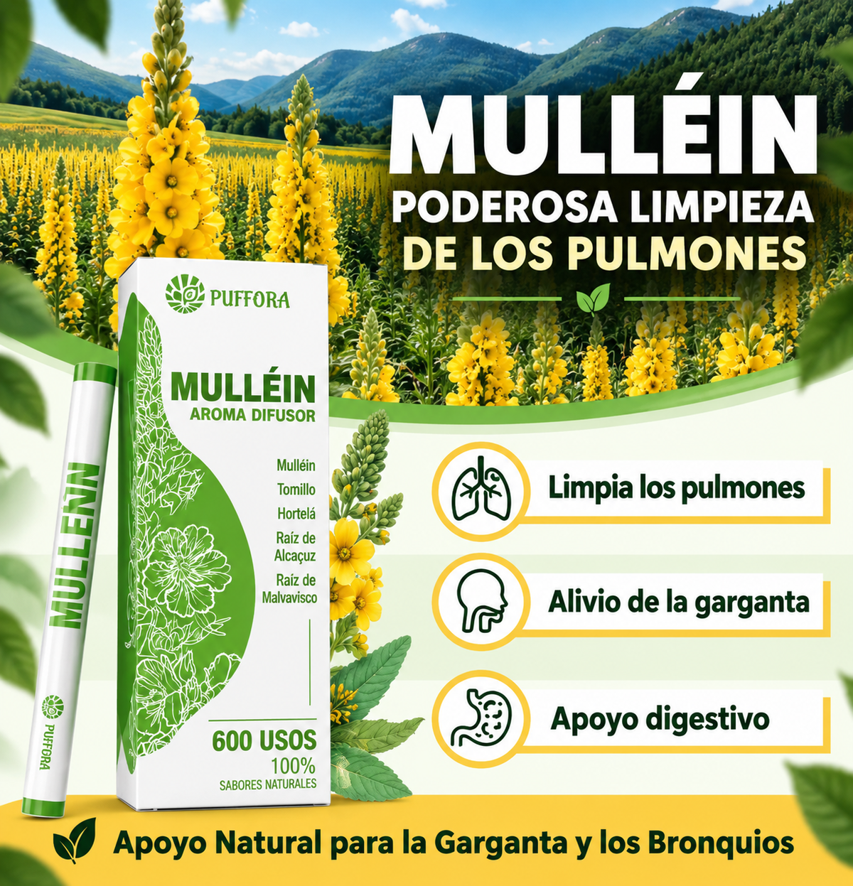 Puffora™ 4 en 1 — Vapor Aromático Antivape, Sin Nicotina